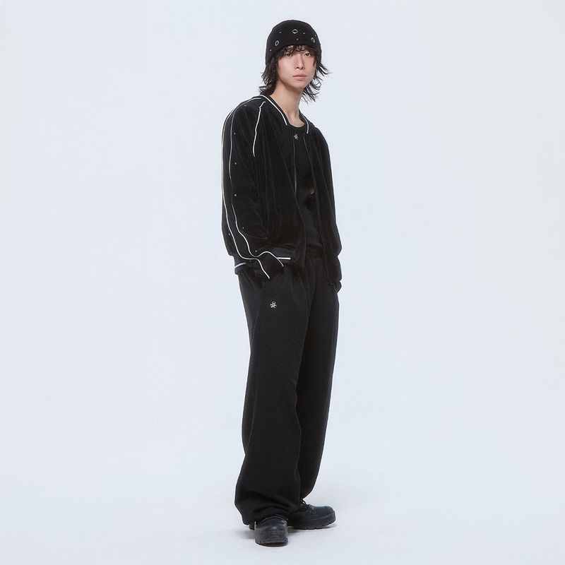 (DUC) Velour Stadium Jacket Black