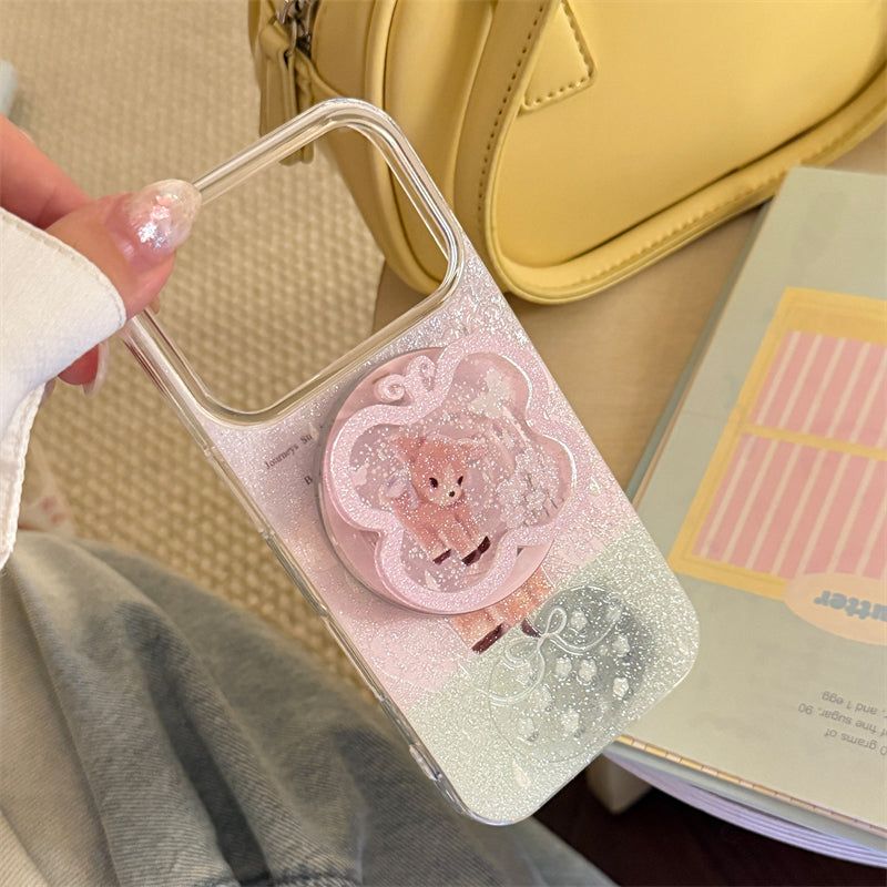 Aurora Glitter Ribbon Bambitalk iPhone Case