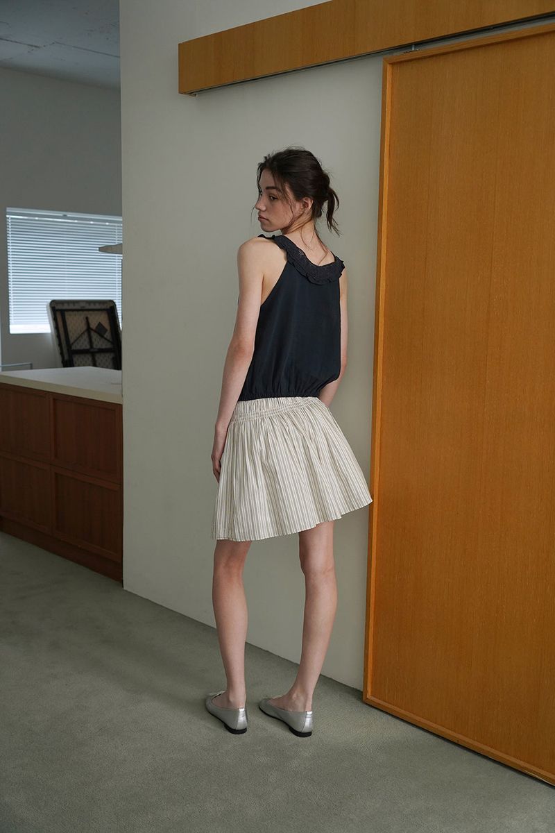 Bella lace blouse_navy