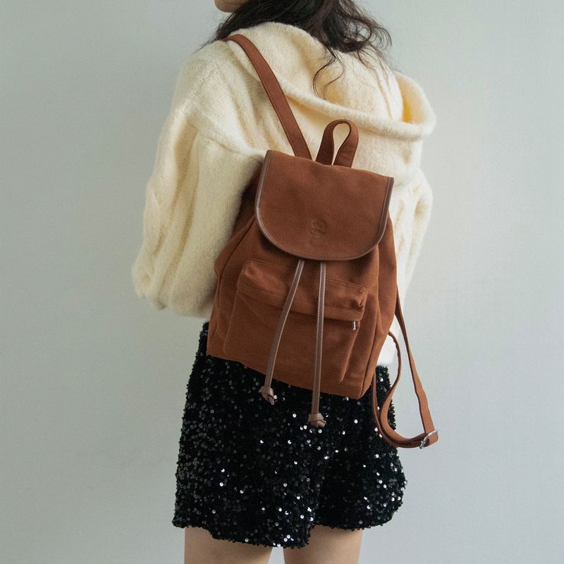 suede backpack_brown