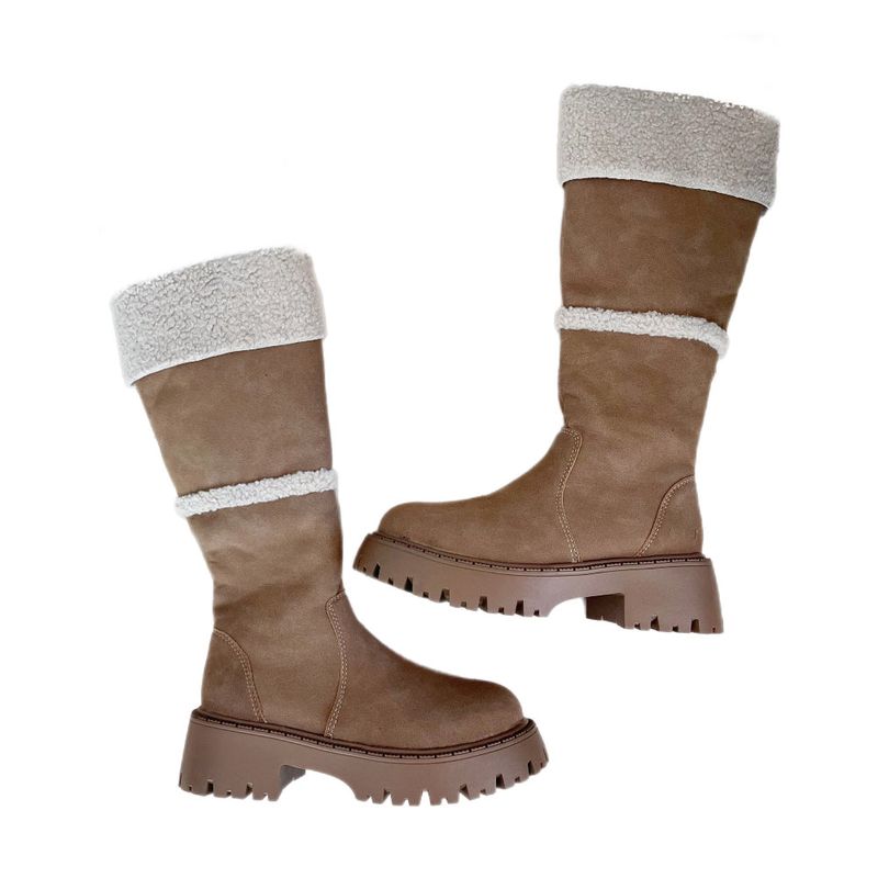 Muffin Roll Suede Dumble Ugg Long Boots (2 colors)