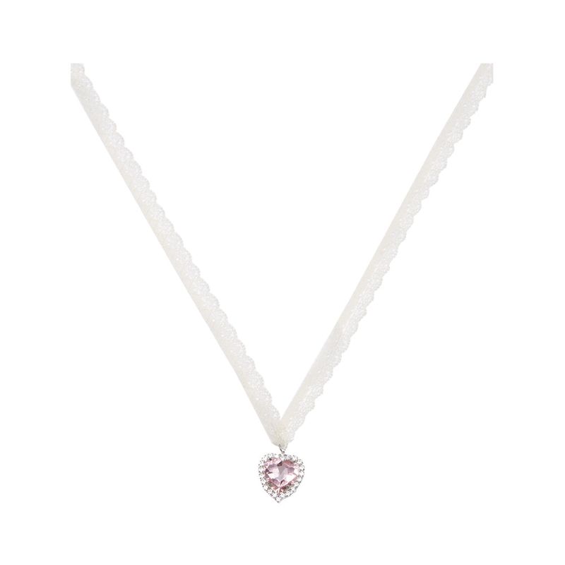 Lace heart choker