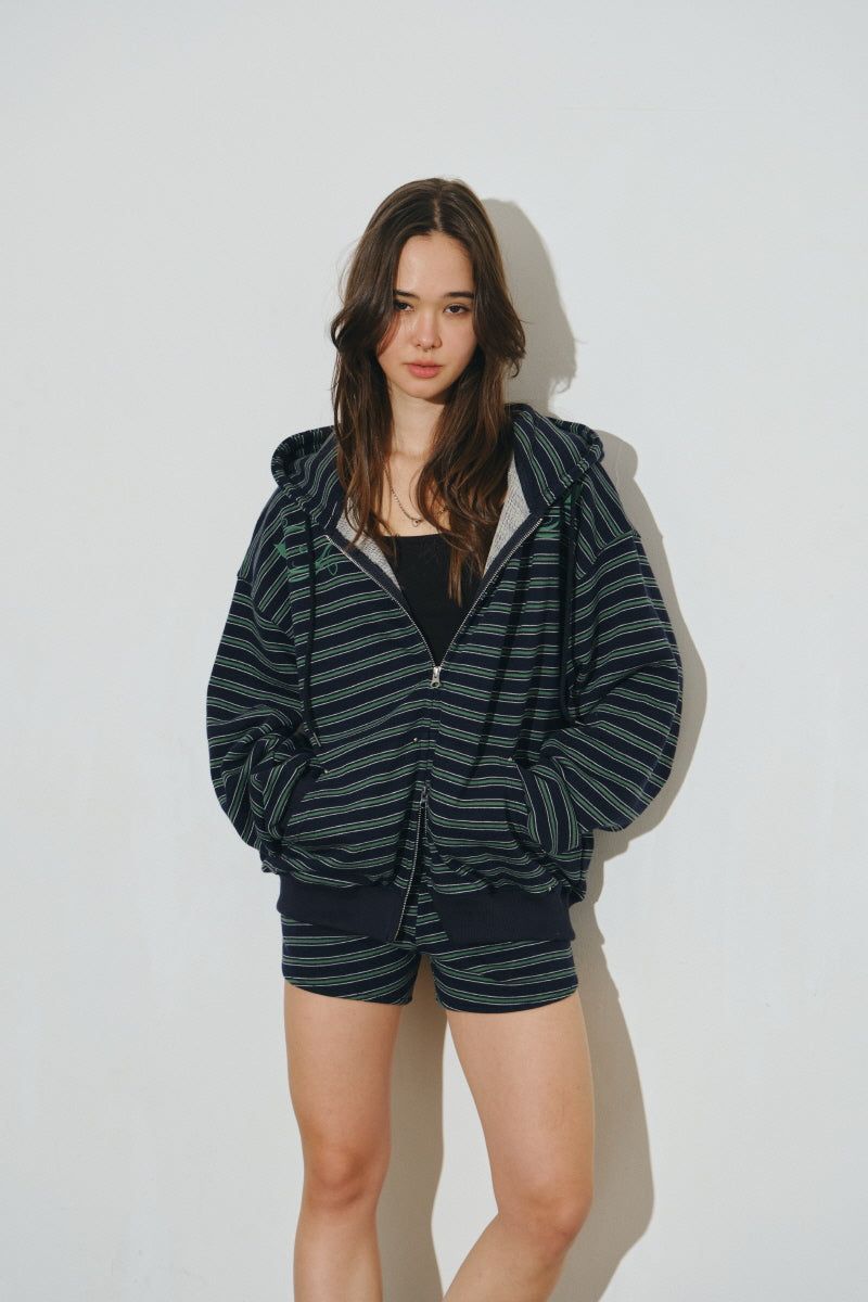 set st hood zip up (navy)