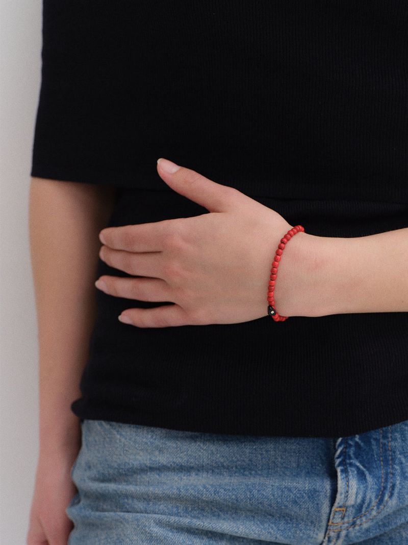 THE PART OF（ザ パート オブ）の「シルバー925レッドターコイズブラックストーンブレスレット（アクセサリー）」
