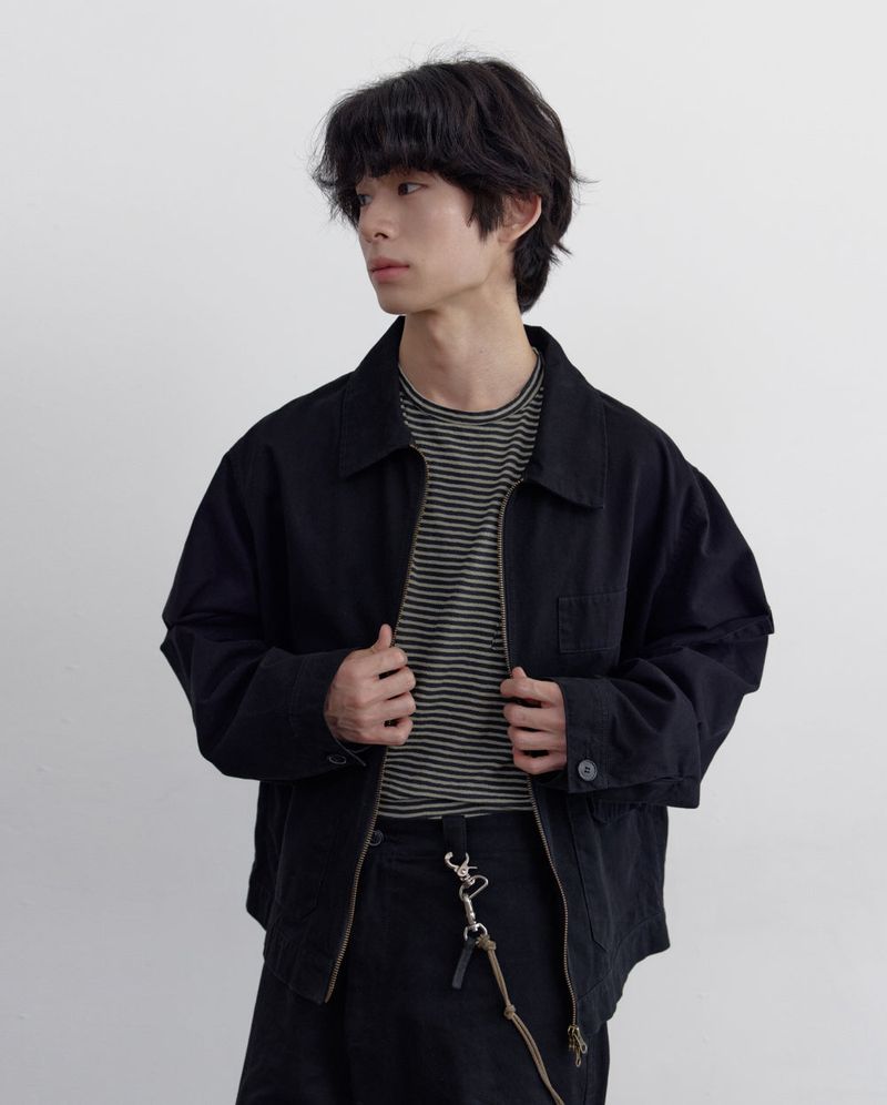 Vintage Washed Cotton Work Jacket