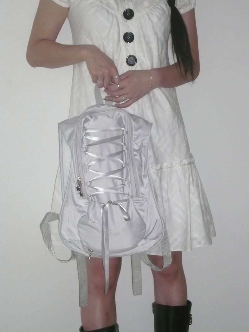 Lace up backpack _ Grey