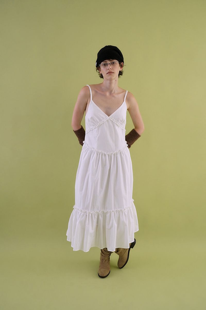 Silly frill dress_ivory