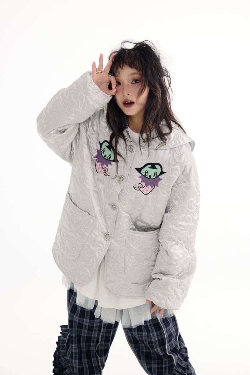 Silver embroidered jacket