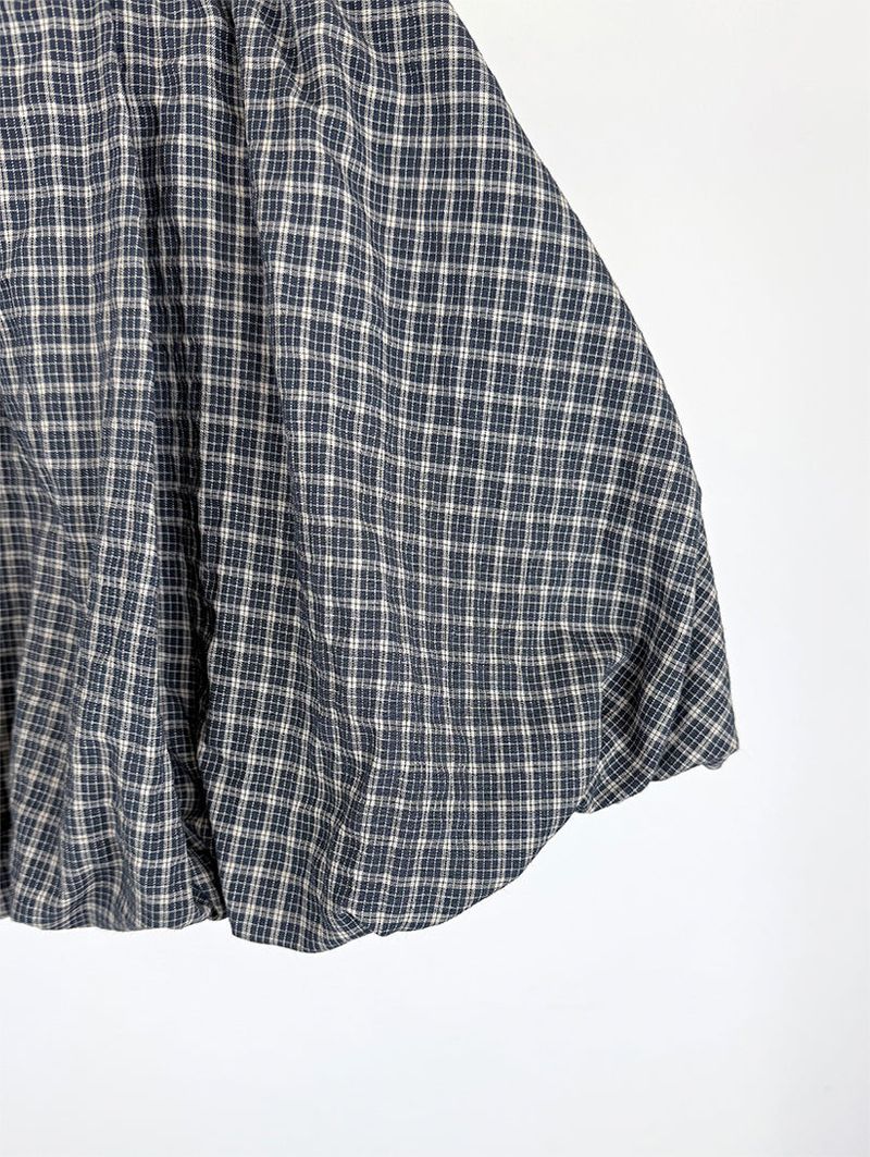 CHECK BALLOON SKIRT (2C)
