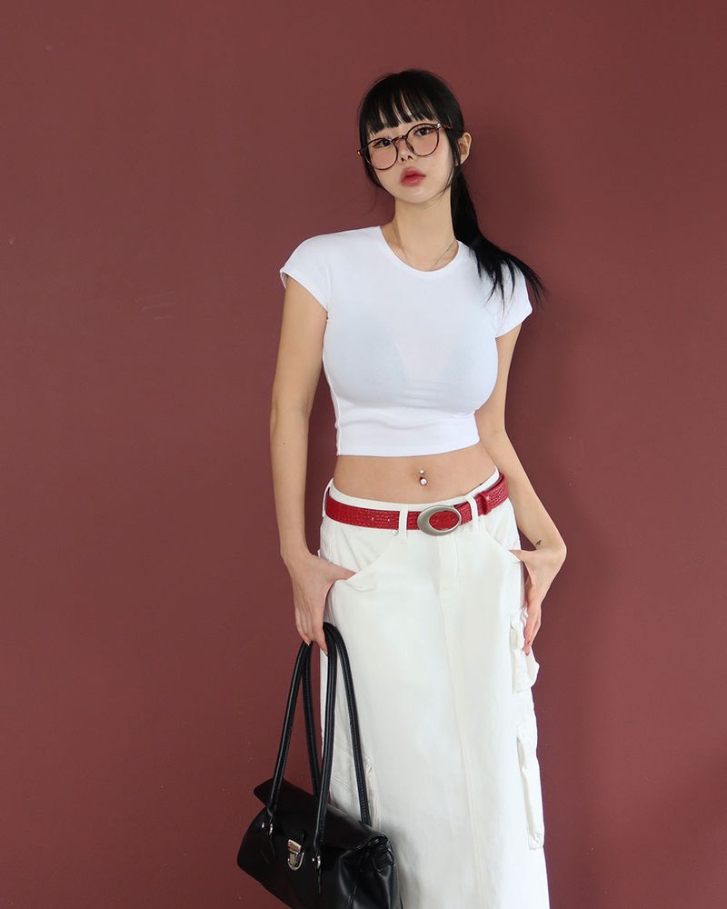 Circle Point Leather Belt