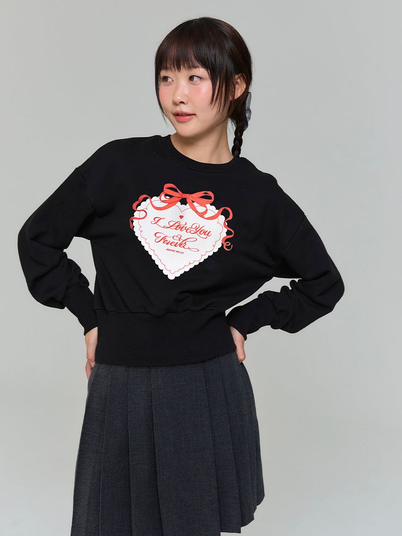 ADORE BELLE(アドールベル)の「HEART SWEATSHIRT - BLACK(Tops)」