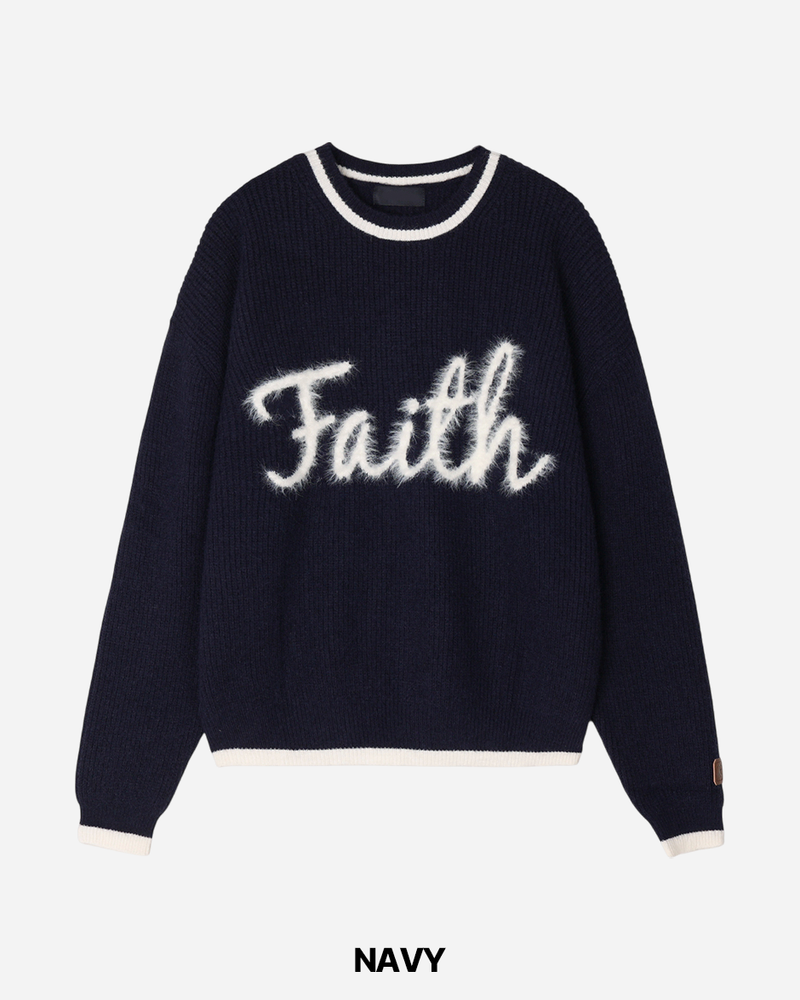 Faith Lettering Knit