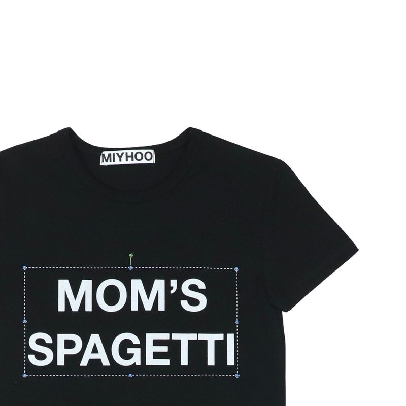 MOMS SPAGETTI EDIT TEE ( BLACK )