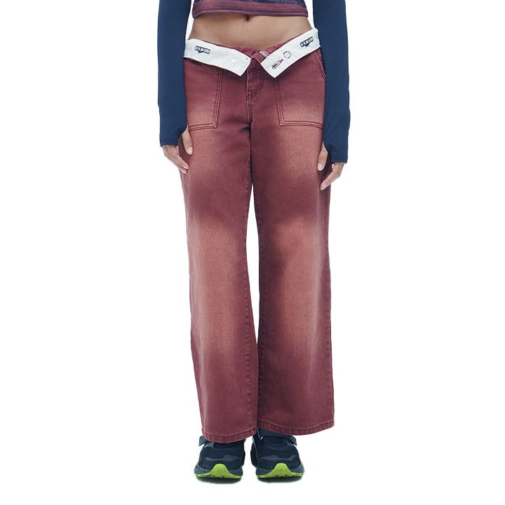 DILETTANTISME（ディレッタンティズム）の「TURN UP LOGO BELT LOW RISE PANTS (WN)（Pants）」