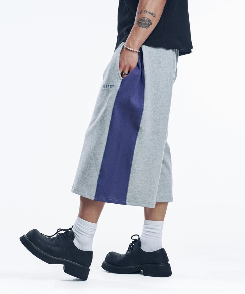 Track Color Bermuda Sweatpants - Gray