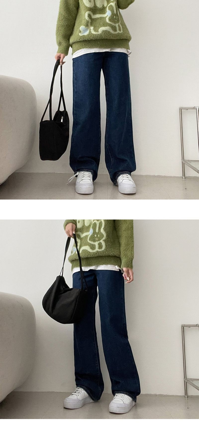 [Sizes of 7 S-3XL!] Tito Semi-Wide Daily Washing Denim Pants