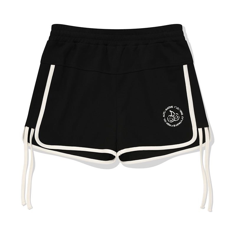DOODLE CHERRY DOLPHIN PANTS [BLACK]