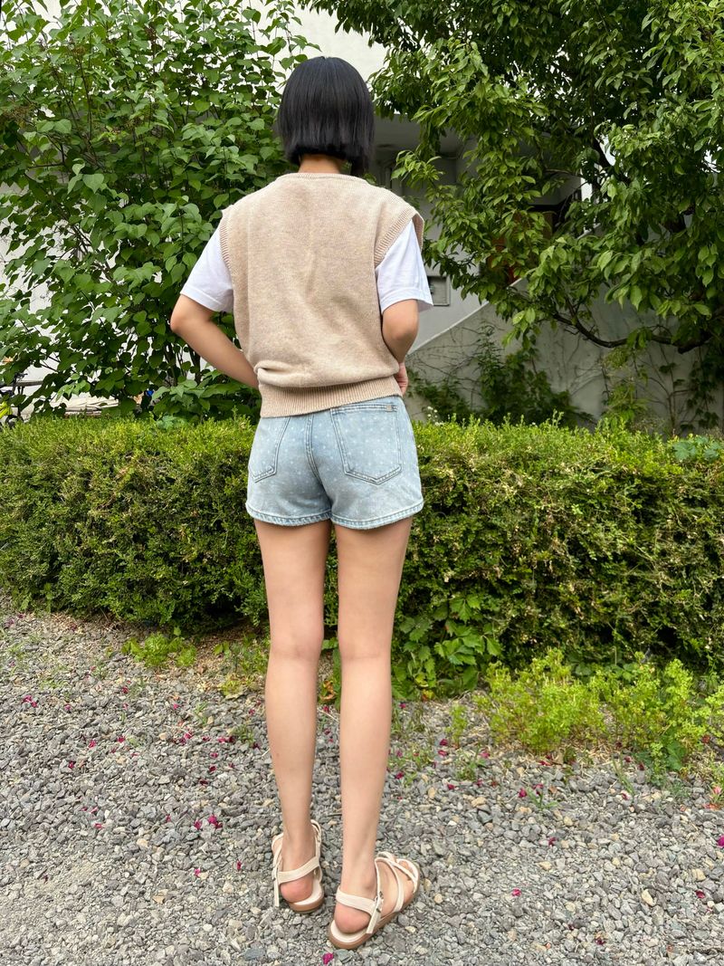 LIGHT BLUE DOT DENIM PANTS 21101