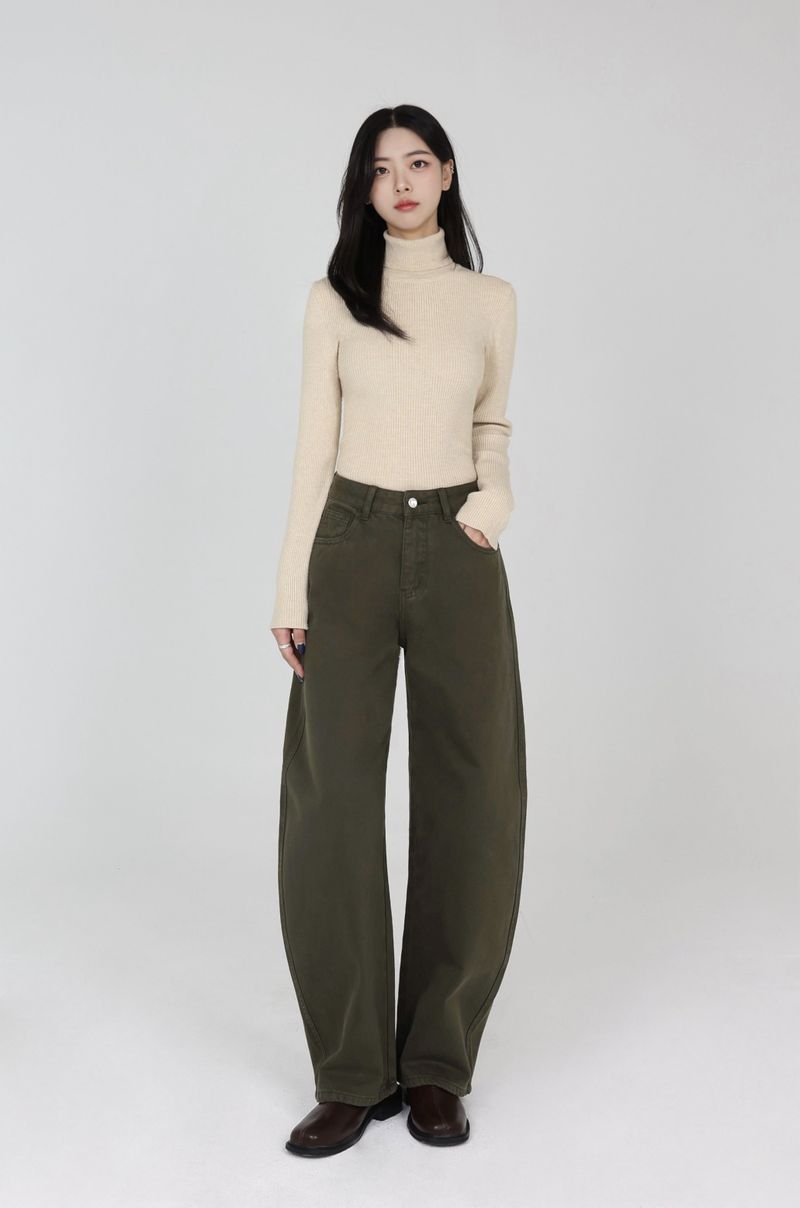 CLOUD FLEECE MEDITERRANEAN OLIVE DYEING CURVED FIT DENIM code 26025