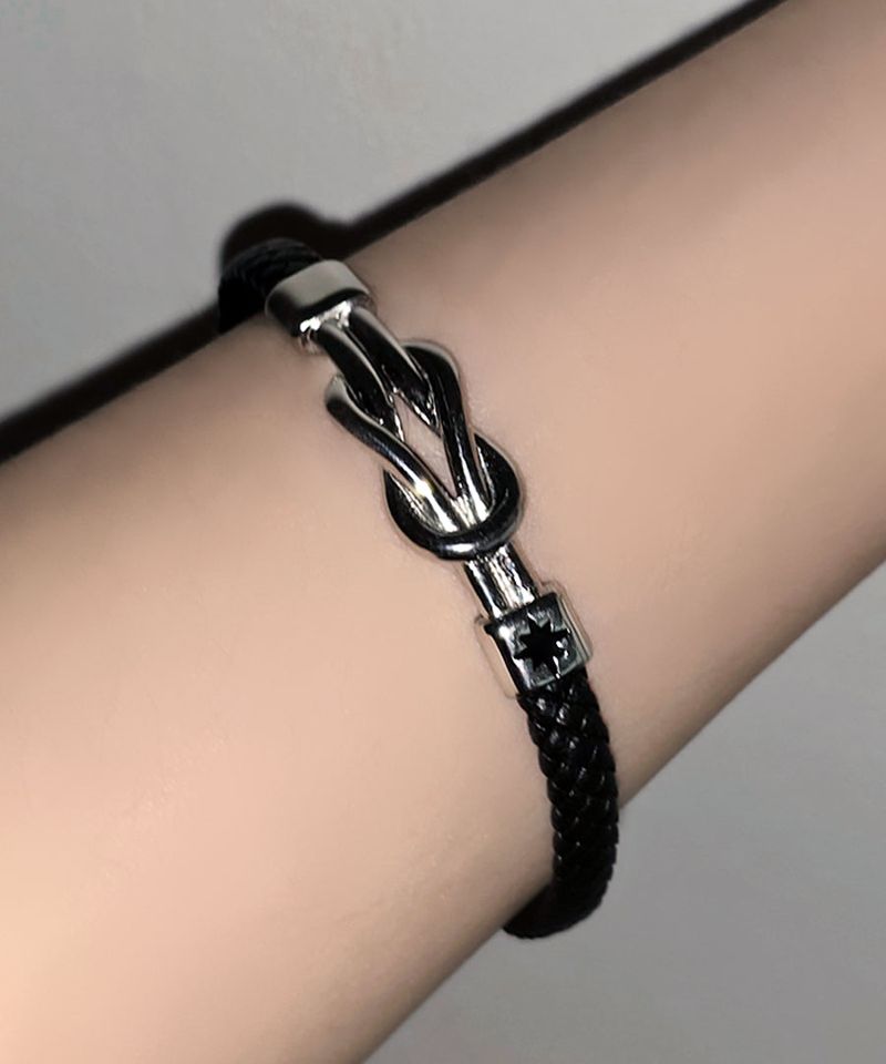 S.STEEL Starlight Knot Leather Bracelet