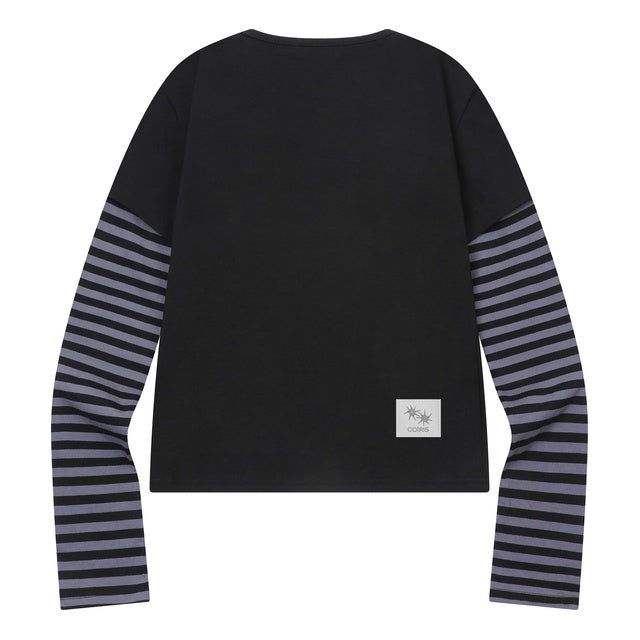 CELLING LAYERD STRIPE LONG SLEEVE T