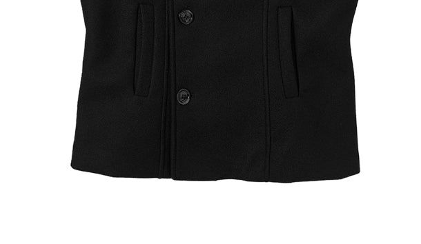 Molan double high neck wool short coat