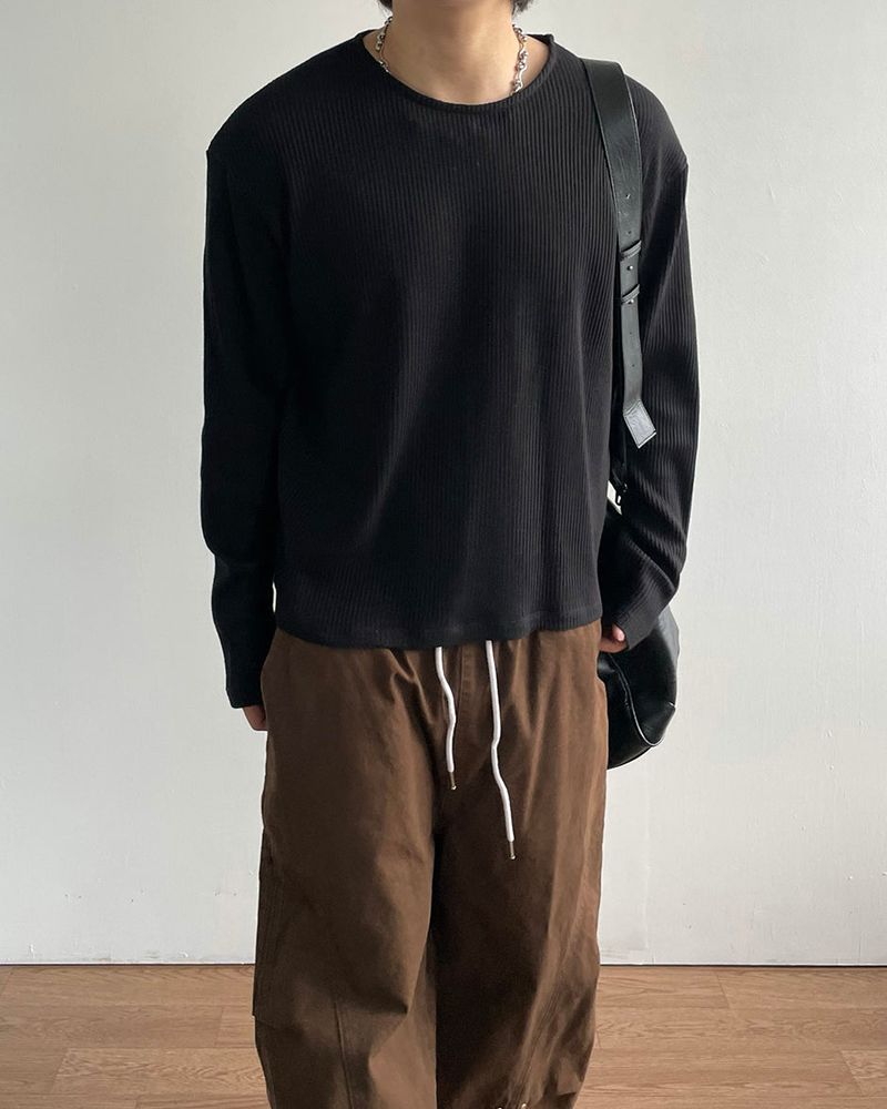 Soph Crop Waffle Long Sleeve