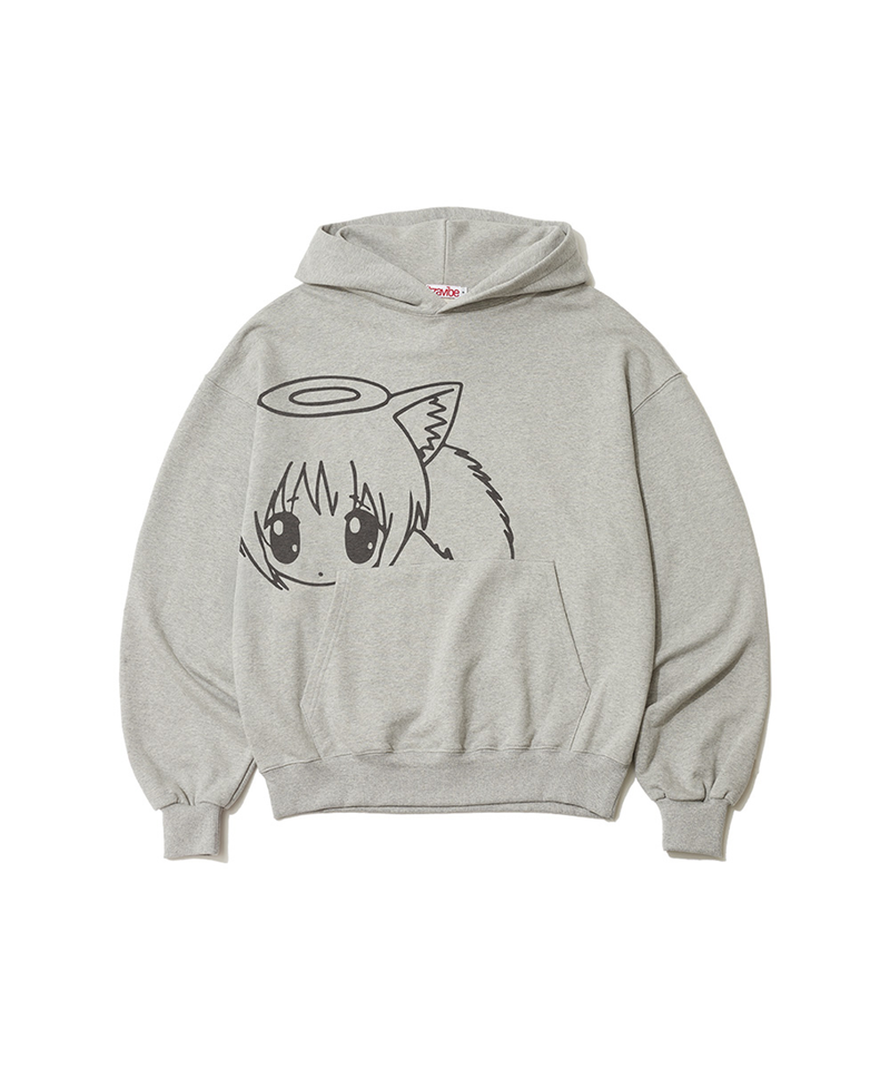 CAT GIRL HOODIE - GRAY