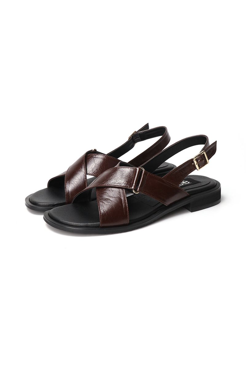 NIE CROSS STRAP SANDALS_3COLORS