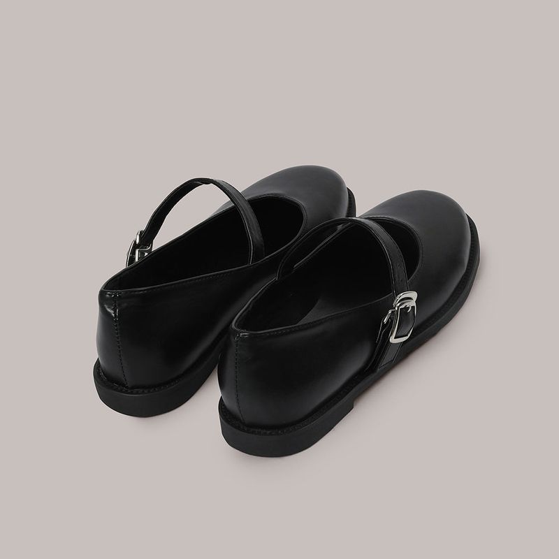 Maryjane Flat Shoes - Black