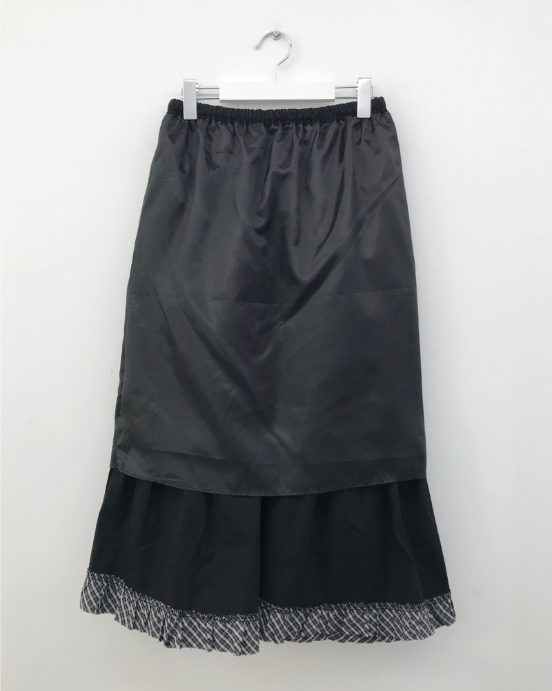 Caro Patchwork Long Skirt (2color)