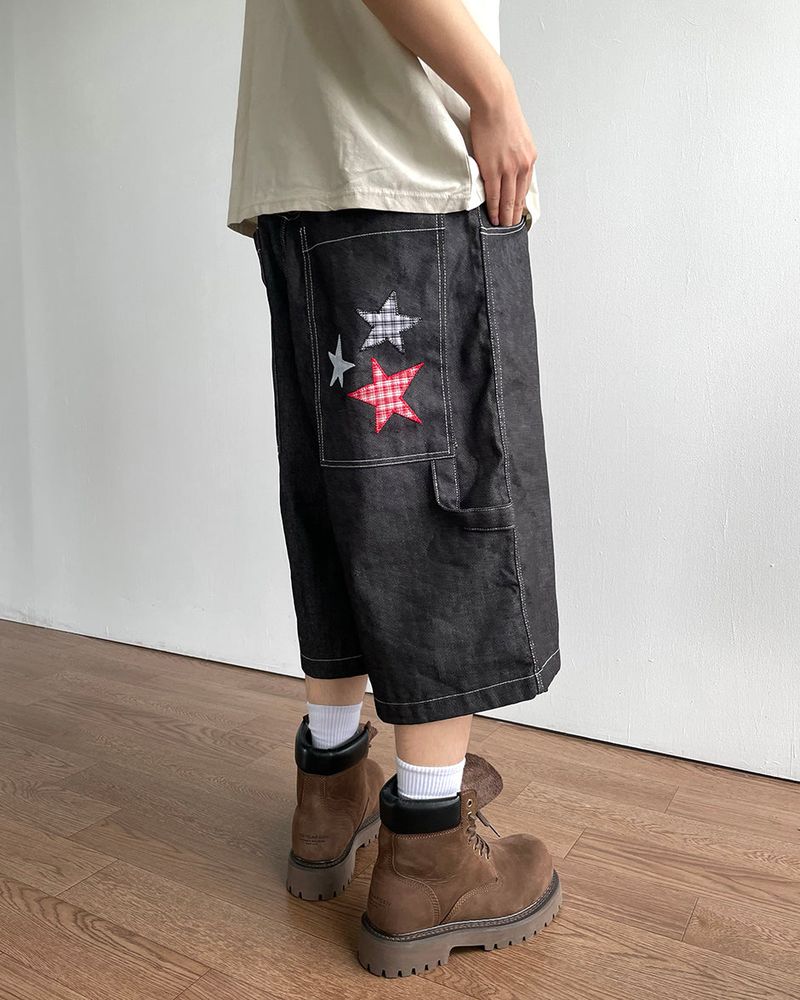 Siri Patch Half Denim Pants
