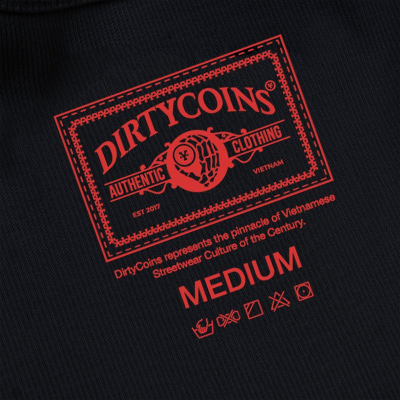 DirtyCoins Printed Label Tank Top Black