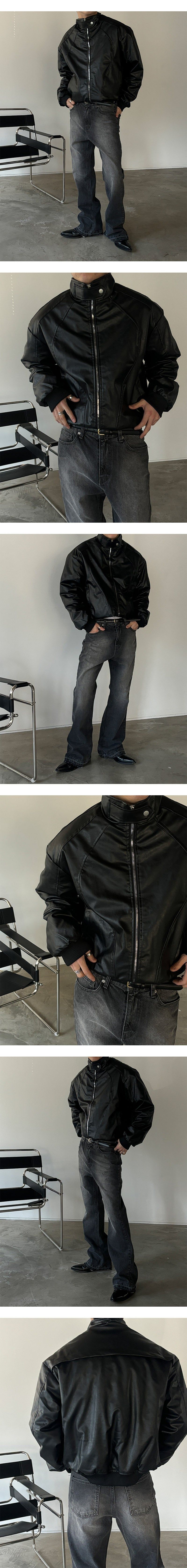  [S/F] Leather curve biker jakcet(2color)