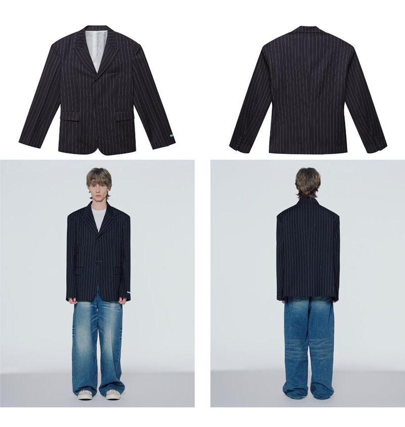 Oversized single-breasted jacket