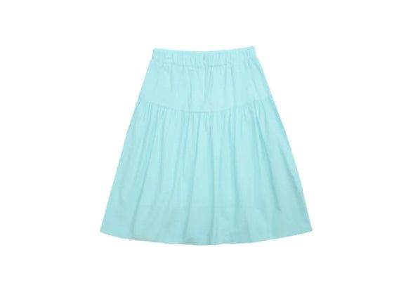 POP BUTTON MIDI SKIRT
