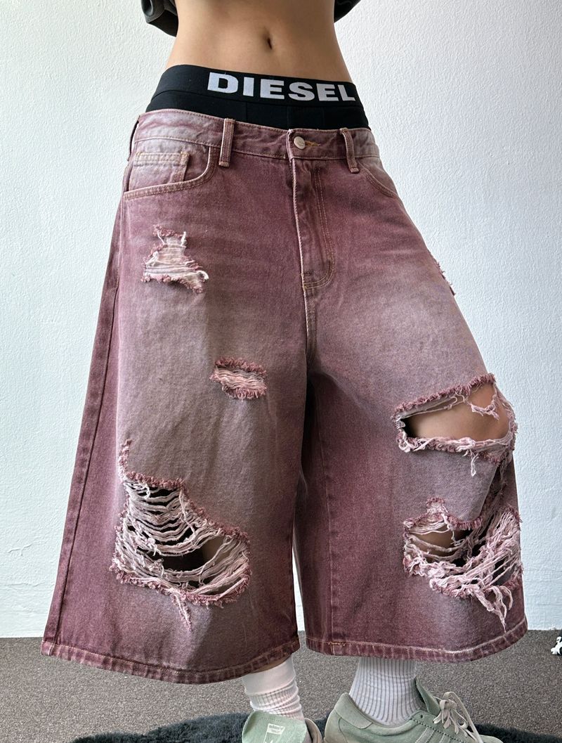 Britty Colored Washed Distressed Denim 3color