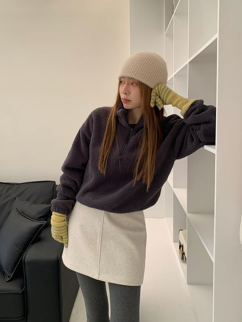 [MADE] MEMBER FLEECE HALF ZIP-UP