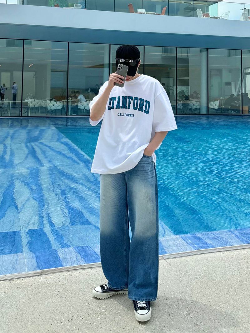 [Premium] SF レタリングオーバーフィットショートスリーブtシャツ