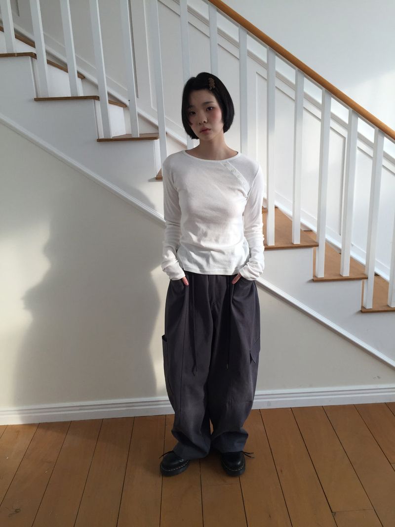 Mark Balloon Cotton Pants (2color)