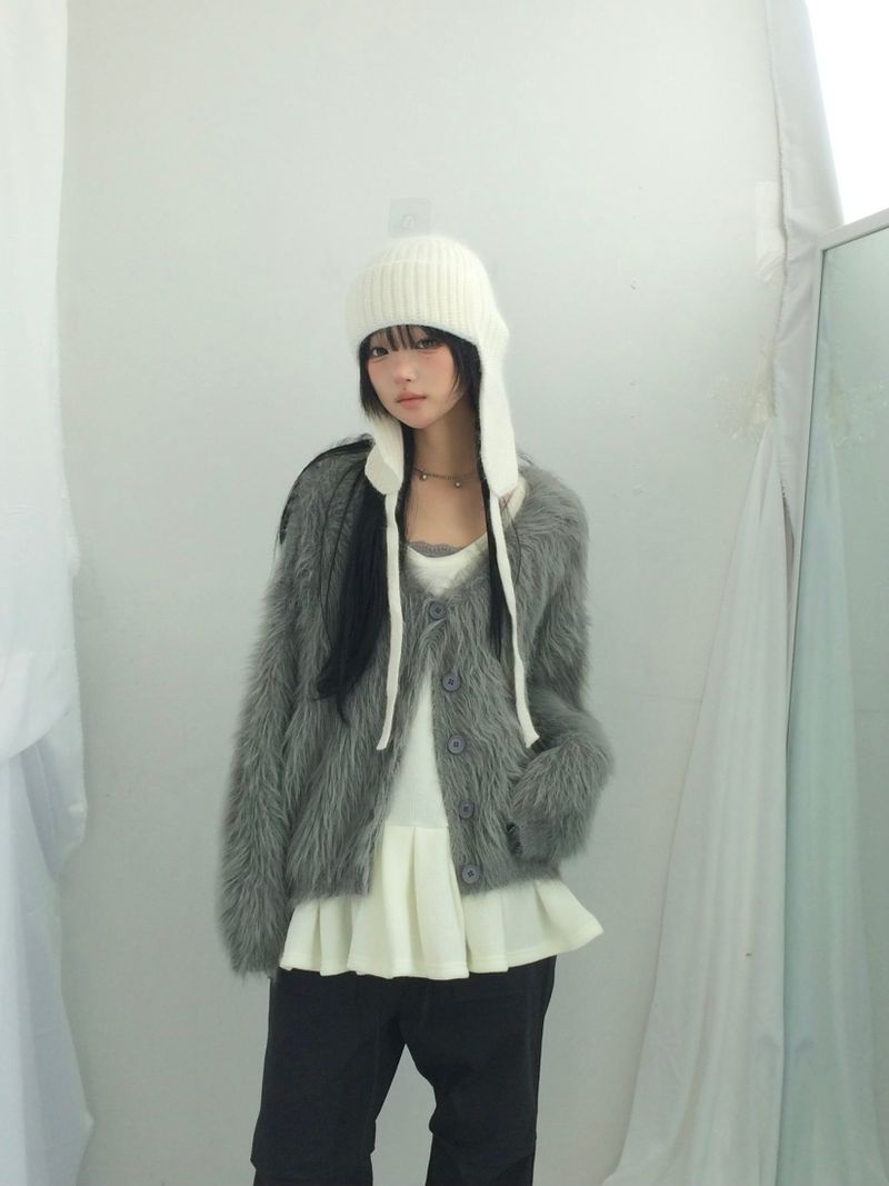 strap knit beanie