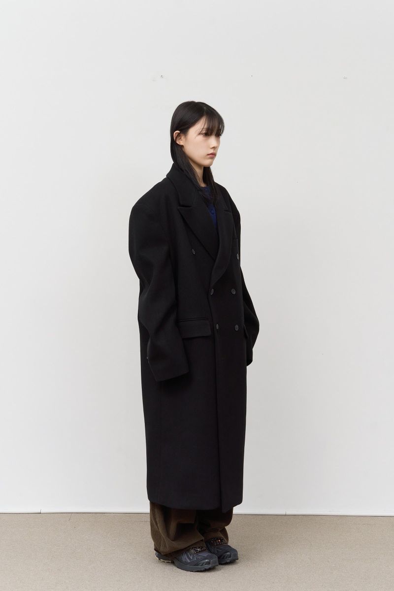 Draw Double Breasted Coat