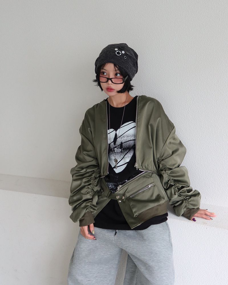 ST Short-Sleeved Layered Sweatshirt