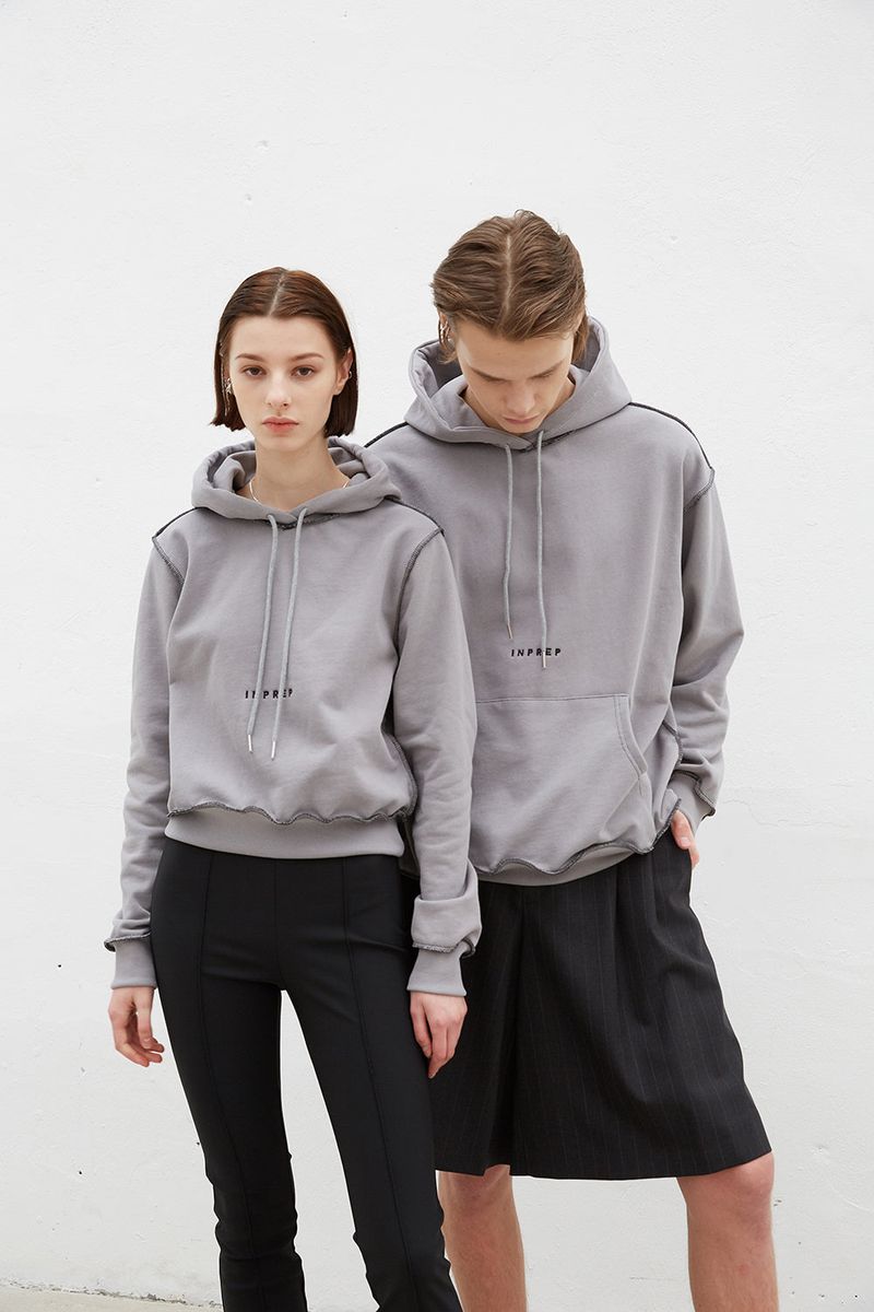 OVERLOCK STITCH HOODIE (2 COLORS)