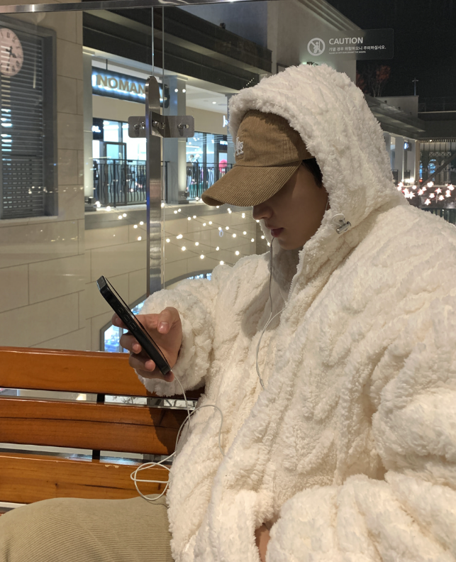 Nechis Cable Mink Fur Overfit Hooded Padding