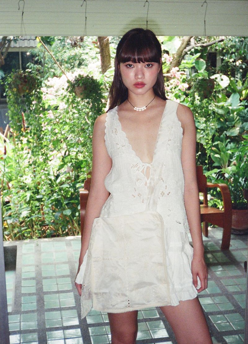 YAHN SISI(ヤーン シシ)の「Lace Organza Bag - Natural(Bags)」