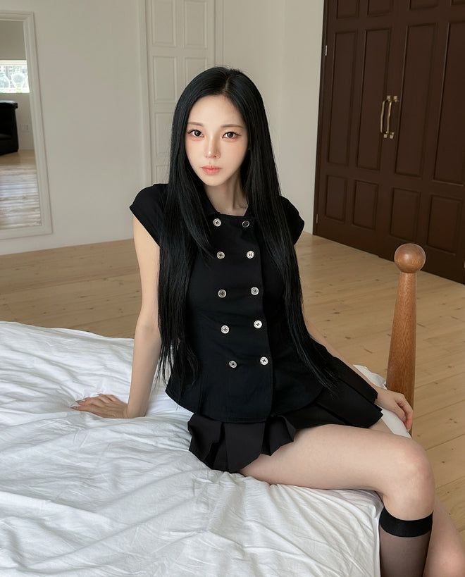 Nishi Double Button Collar Shirt