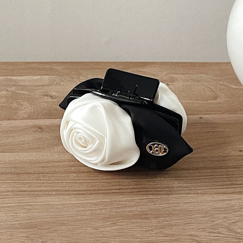 Classic Monotone Rose Hair Claw 