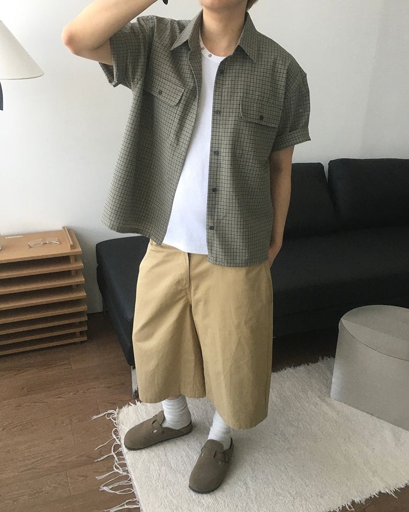 Taut Bermuda Cotton Pants