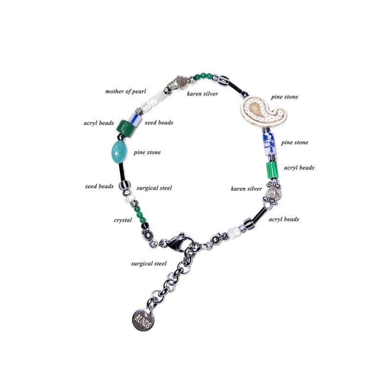 paisley gemstone bracelet 001